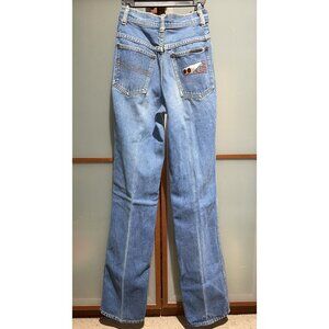 Willie Nelson Shotgun Vintage 70s Hippie Western Blue Jeans Womens Size 3 VTG